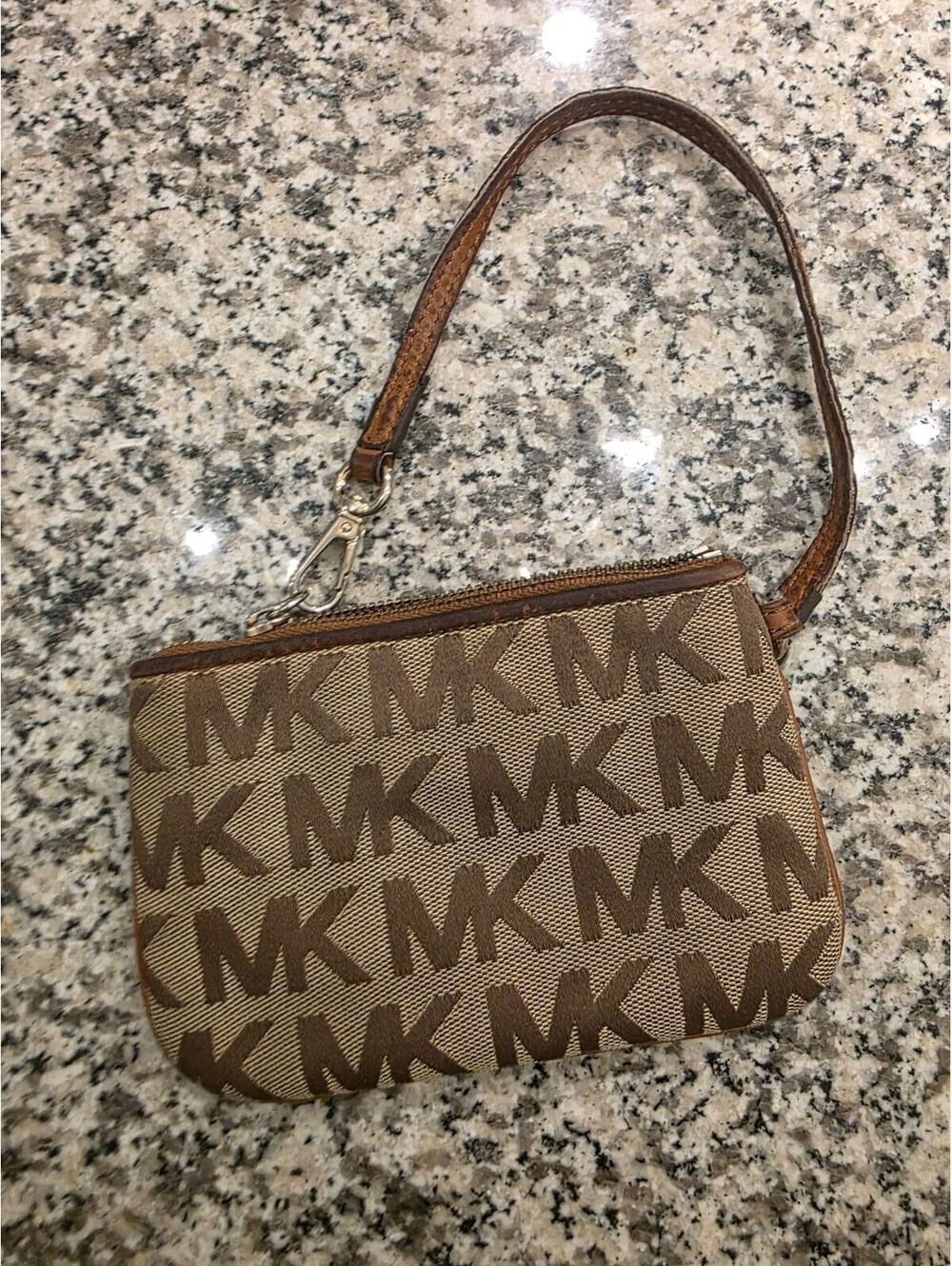 Michael Kors Women's Wristlet Coin Purse Wallet Brown